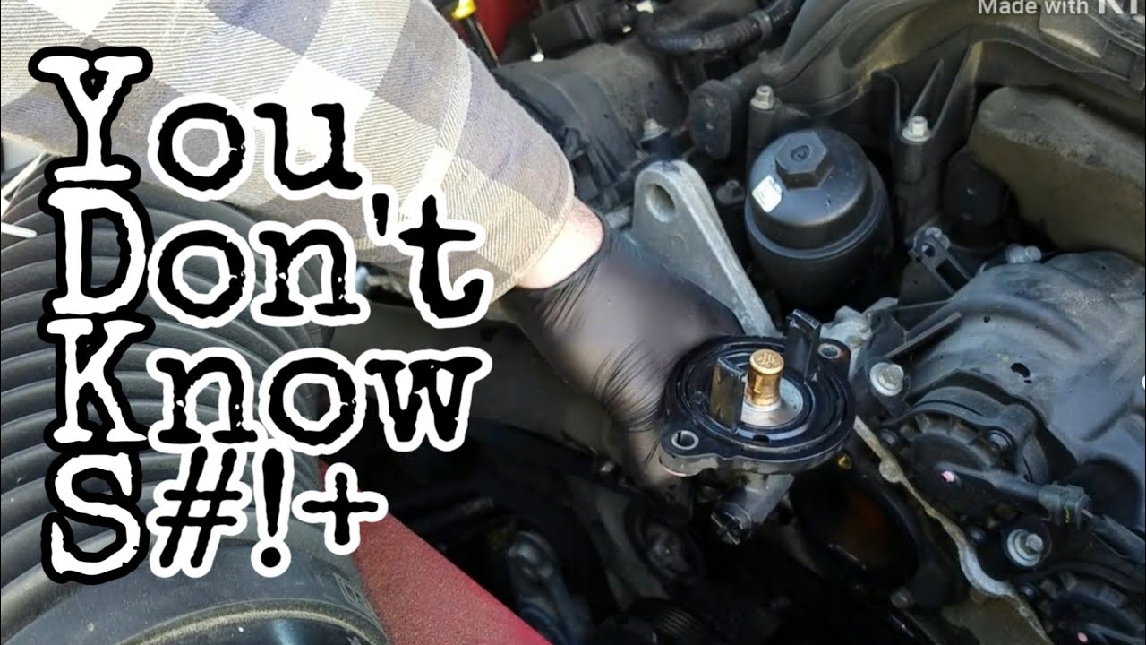 How to replace a thermostat in a 2012 Dodge Charger - YouTube