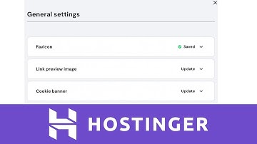 How To Edit General Settings In Hostinger Website Builder
