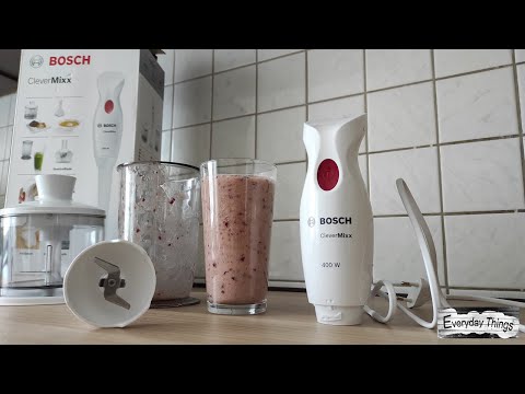 Hand Blender Bosch CleverMixx 400 W White, Unboxing & Review, Testing how it works
