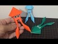 折り紙で例のイカを折ってみた【スプラトゥーン】 作り方 くわしい　How to make Splatoon　Origami
