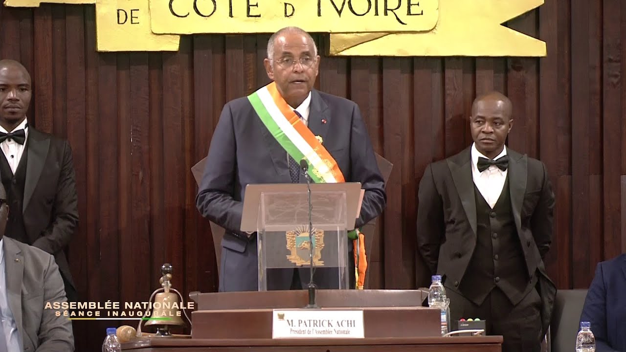 Premier discours officiel de Patrick Achi, nouveau Président élu de l'Assemblée Nationale