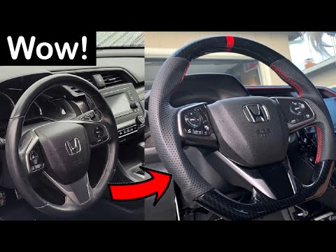 This Mod is 100% Worth It!!! Honda Civic Steering Wheel Install DIY 10th Gen 2016-2021