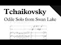 Tchaikovsky - Odile Solo from Swan Lake (1895), Act III, Op. 20 (Sheet Music)