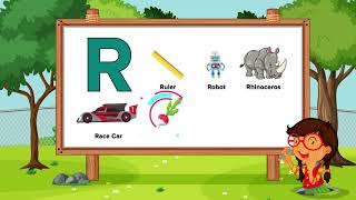 تعليم الحروف الانجليزية وتعليم حرف  ال R للاطفال بطريقة سهلة وبسيطة لفظ وكتابة