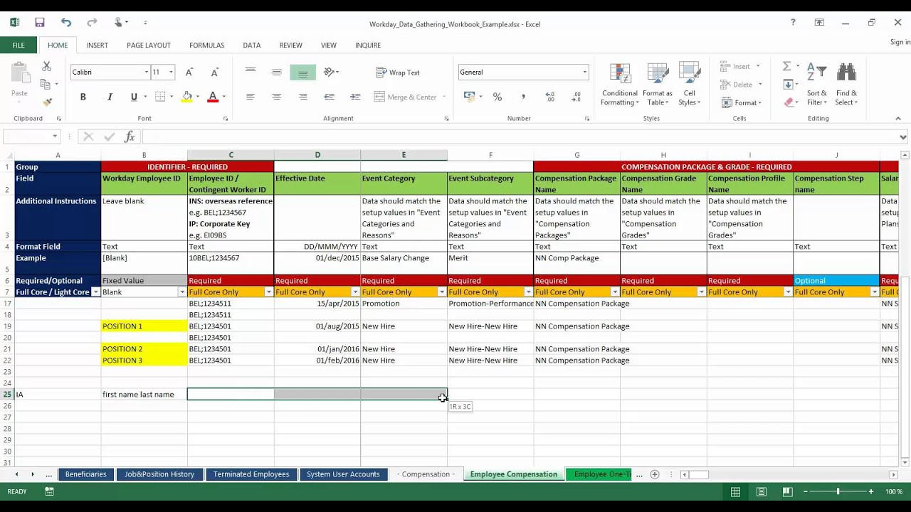 Part 7 | Workday Data Gathering Workbook - International Assignments