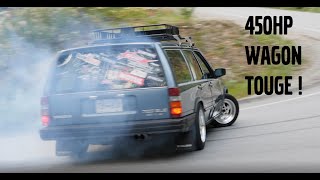 450HP VOLVO 740 WAGON TOUGE DRIFTING!!