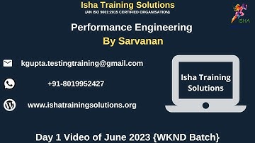 Performance Engineering Day 1 Video 25th June 2023.Contact/WhatsApp us on +91-8019952427 to enroll