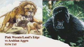 Pink Weenie/Land's Edge vs Jan's Arabian Aggro - X-Points - T65 - Match 5 - #mtg9394 #oldschoolmtg
