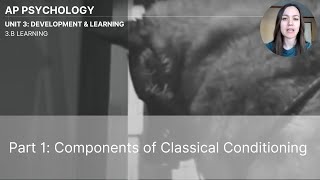 Unit 3B Part 1 Components of Classical Conditioning