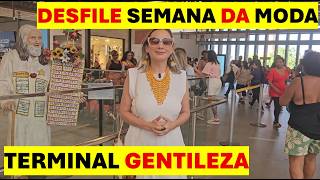 DESFILE DE MODA NO TERMINAL GENTILEZA COM PROJETO POR UM FIO