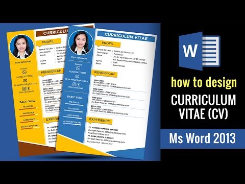  Cara  membuat  cv  di Ms Word 2020 YouTube