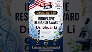 Dr. Shuai Li | Biology and Life Sciences | Innovative Research Award #worldresearchawards
