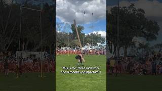 3 kids later, 8 months postpartum and this is what I do for fun #highlandgames #strongwomen