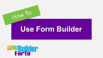 How To Use The Fast Form Builder With nuBuilder Forte