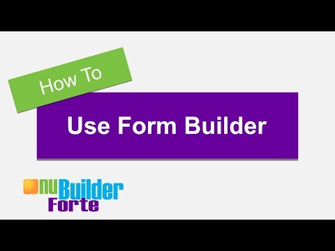 How To Use The Fast Form Builder With nuBuilder Forte