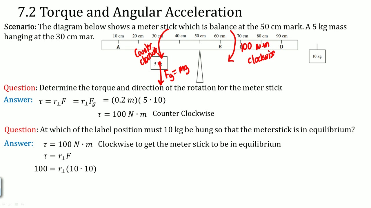 5M2A5 Hanging mass to balance net torque