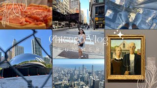 Chicago, IL || VLOG || Bean || Art Institute of Chicago || Giordano's || Sky Deck || 360 Chicago