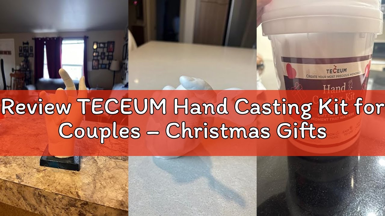 Review TECEUM Hand Casting Kit for Couples – Christmas Gifts for Women & Men – Anniversary DIY Gifts