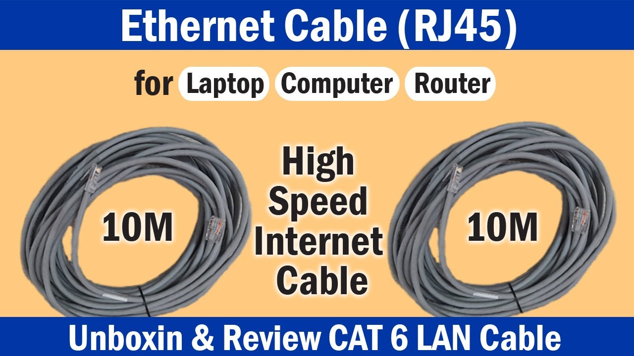 Cat 6 RJ45-RJ45 Network Ethernet Cable - 10m