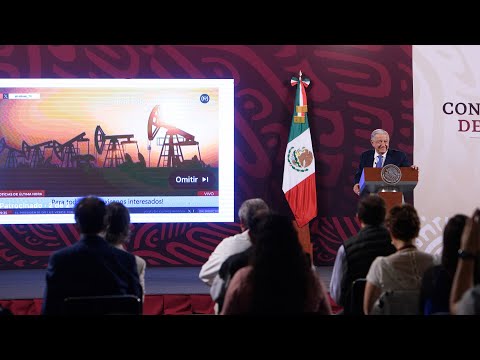 Fraud alert about PEMEX created with artificial intelligence.  President AMLO conference