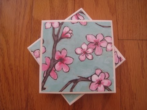 How to make a ceramic tile coaster set