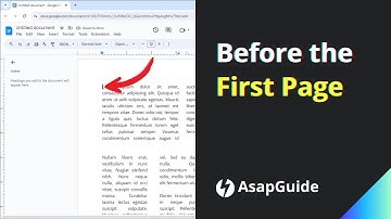 But How to Add a New Page Before the First Page in Google Docs?