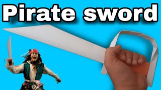 How to make paper Pirate sword Tutorial |Pirate weapon | Comment faire une épée en papier screenshot 3