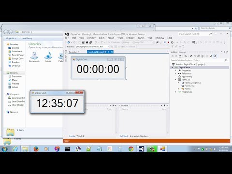 Visual Studio | Digital Clock in C#
