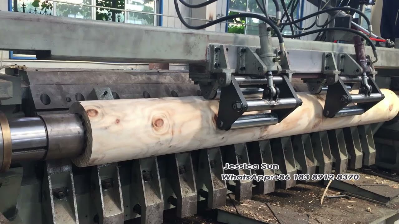 8ft Double Spindle Veneer Peeling Lathe Rotary Peeler Machine (800mm Diameter)