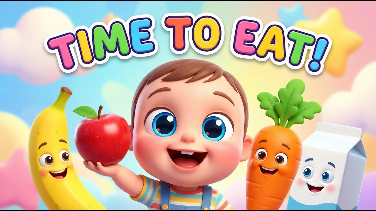 It’s Time to Eat 🍎 | Mealtime Routine Song for Toddlers | Fun Kids Music