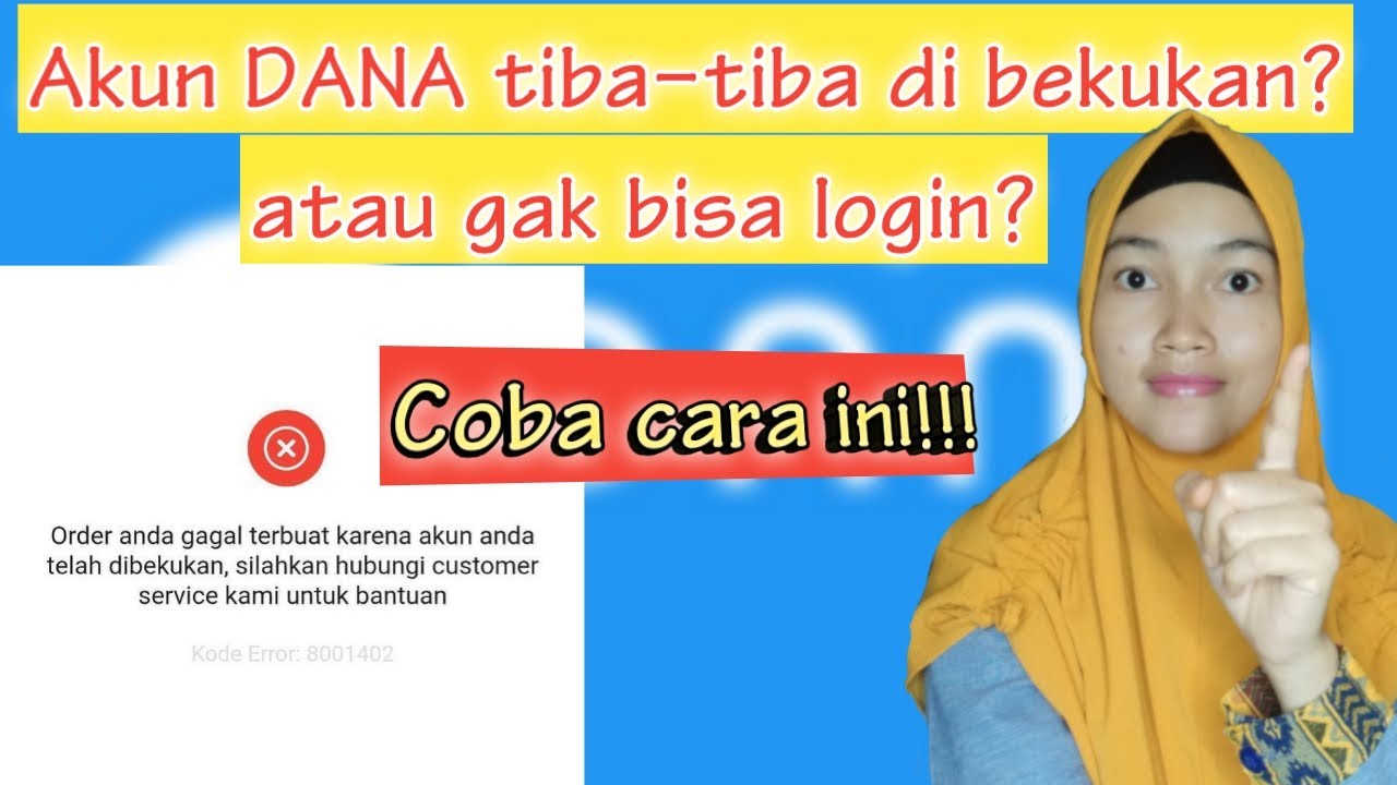 Cara mengatasi masalah akun DANA yang di bekukan! Berhasil sudah