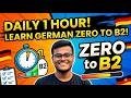 (Day-1) Learn German With Me: Zero to B2 (Daily 1 Hour) | A1 Level