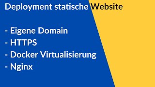 Deine Website mit eigener Domain - professionelles Deployment mit Digitalocean, nginx und Docker
