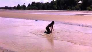 Alison goes dooowwwnnnn.... | Girl skimboard bail  fail