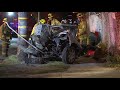 Young man lucky to be alive after crashing into a power pole splitting his car in two, El Sereno, Ca