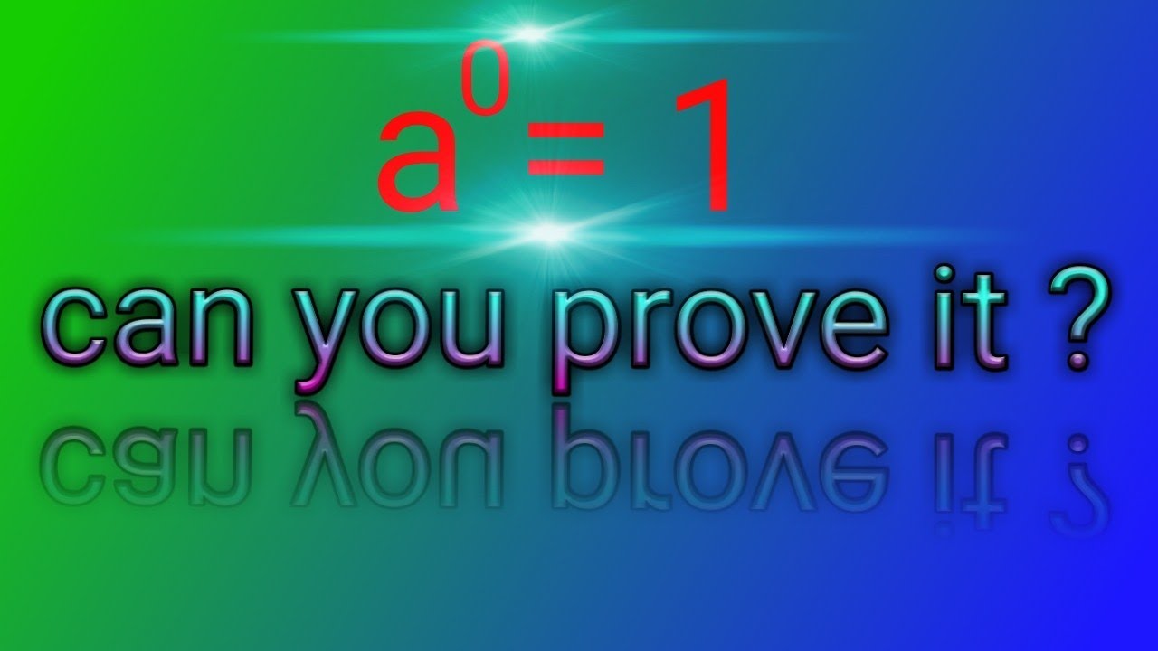 Why Does Zero Power Of Any Number Equal One In Hindi full Detail 