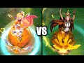 Star Guardian Seraphine vs Graceful Phoenix Seraphine Skins Comparison (League of Legends)