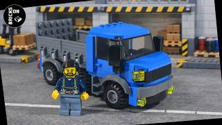 Lego City Blue Daily Delivery Truck Speed Build Instructions Stop Motion Animation Kids Building