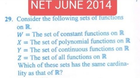 SETS HAVING SAME CARDINALITY || CSIR NET || JUNE 2014 || NBHM || CMI || TIFR