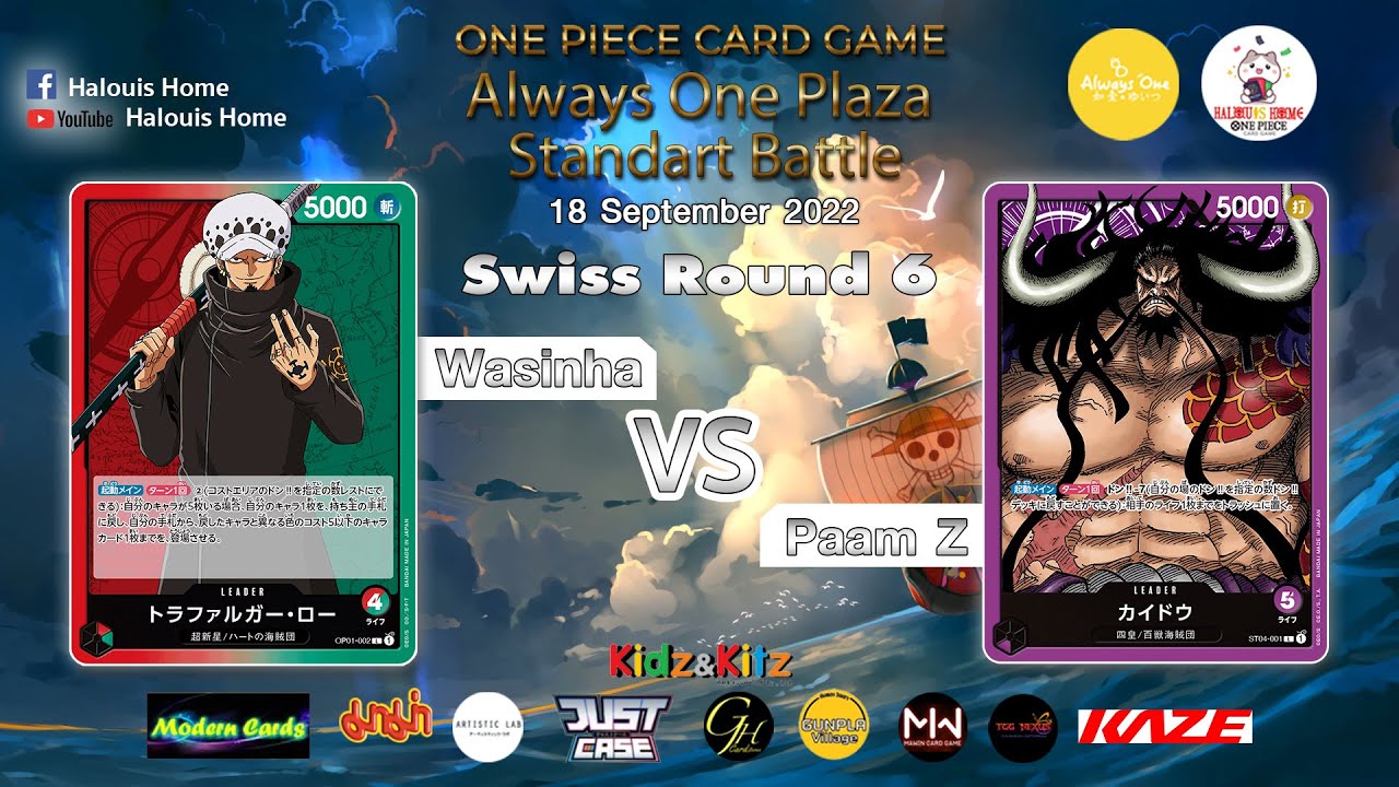 One Piece Card Game Always One Plaza Standard Battle! Swiss Round 6 By ...
