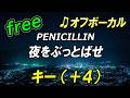 【フリー】女性キー(+4)夜をぶっとばせ/PENICILLIN オフボーカル フル歌詞付き カラオケ キー上げ