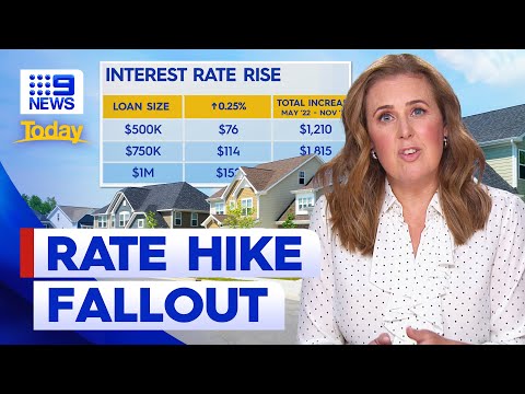Impact of the interest rate rise on the property market | 9 news australia