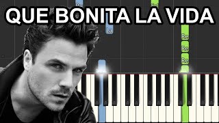 Dani Martin - Que bonita la vida (Piano KARAOKE 🎤) //Tutorial