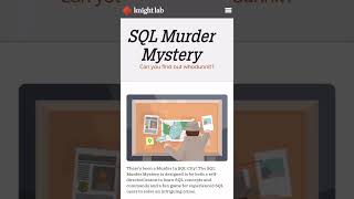 Solve a murder mystery by coding in SQL! #Shorts
