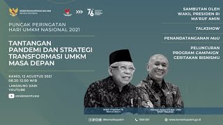 Puncak Peringatan Hari UMKM Nasional 2021
