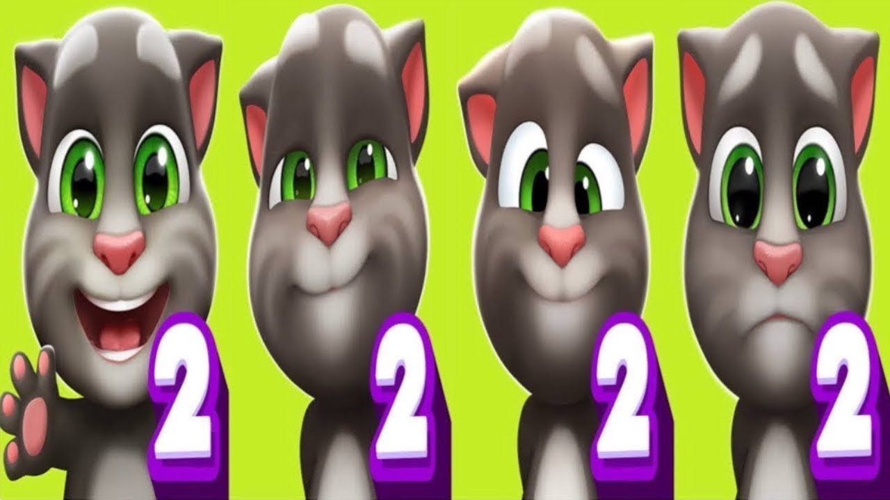 Grey Vs Yellow Vs Purple Vs Rainbow | My Talking Tom 2 Vs My Talking Baby Tom 2