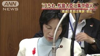 きょうも野党の集中砲火　“うちわ”問題の松島大臣(14/10/15)