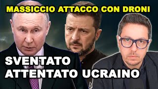 MASSICCIO ATTACCO RUSSO CON DRONI | Sventato attentato ucraino in CRIMEA