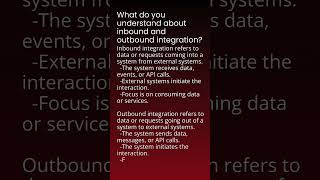 OIC Interview Q&amp;A | What do you understand about inbound and outbound integration? #oic #shorts