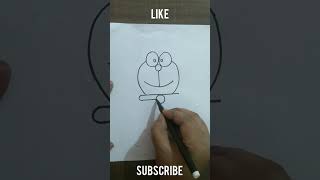 Doraemon Drawing Easy Step-by-step #shorts #easydrawing #doraemon #cartoon